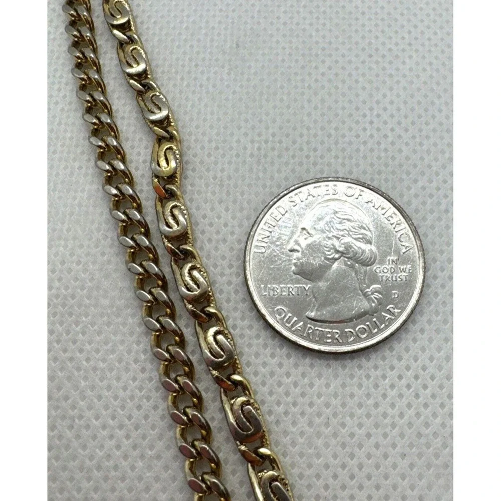 Vintage Monet Gold Tone Textured Link Chain 54'' Necklace Retro 80s‎ 90s Style